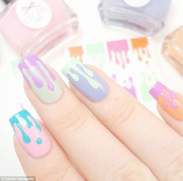 nhung mau nail dep cho co nang me kem