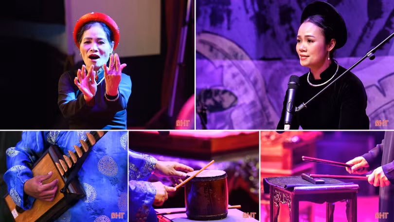 Ca trù đổ hột phách giòn