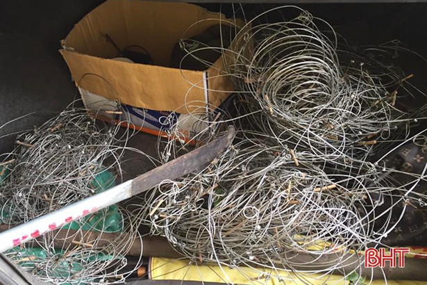 Phát hiện hơn 300 bẫy thú rừng trên núi Hồng Lĩnh