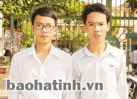 Thủ khoa Nguyễn Hữu Trọng và á khoa Nguyễn Trọng Quyền