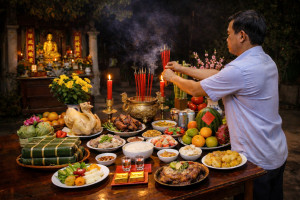 Văn khấn và nghi thức cúng giao thừa năm Bính Ngọ 2026