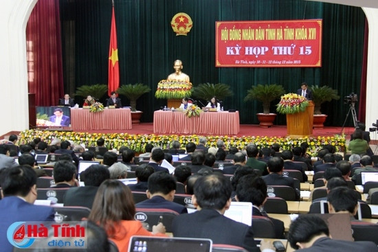 Kỳ họp thứ 15 HĐND tỉnh Hà Tĩnh khóa XVI Kỳ họp thứ 15 HĐND tỉnh Hà Tĩnh khóa XVI