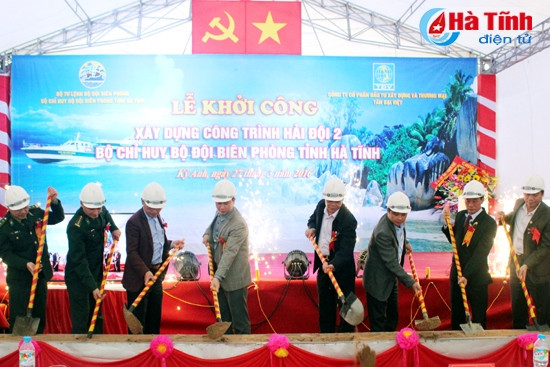 Lãnh đạo tỉnh, BĐBP Hà Tĩnh khởi công xây dựng công trình trụ sở Hải đội 2