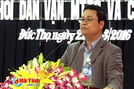 Trưởng ban Dân vận Tỉnh ủy Phan Cao Thanh phát biểu chỉ đạo hội nghị