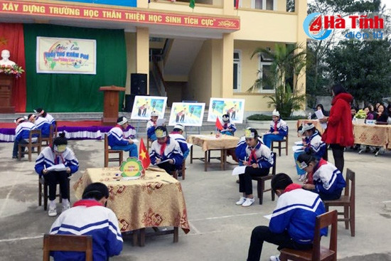 Học sinh tiểu học Thạch Bình vui khám phá với hội thi vẽ tranh