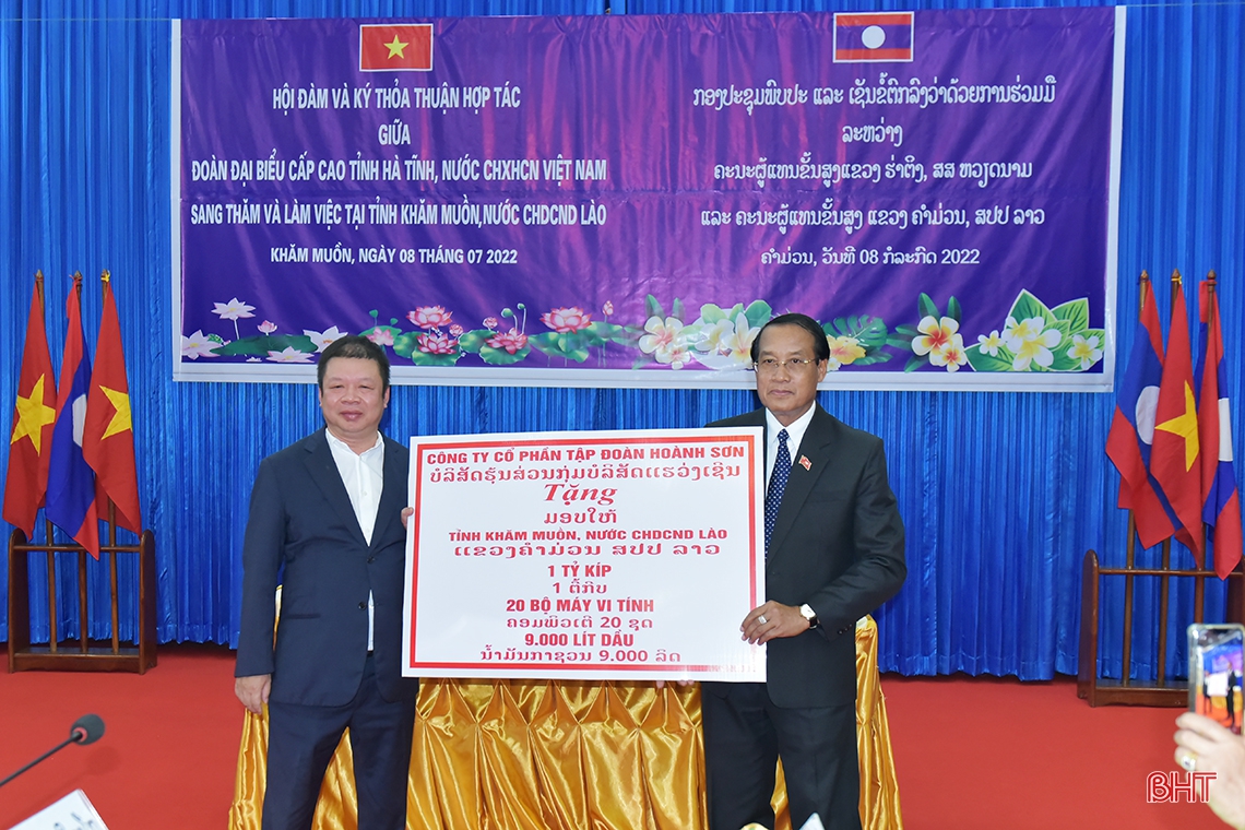 Hà Tĩnh - Khăm Muộn phát triển quan hệ hợp tác toàn diện trên nhiều lĩnh vực