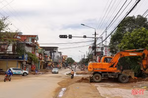 Dự án nâng cấp đường hơn 60 tỷ đồng ở Hương Khê dang dở nhiều năm