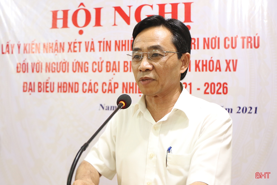 Lấy ý kiến cử tri giới thiệu ông Trần Thế Dũng ứng cử đại biểu HĐND Hà Tĩnh