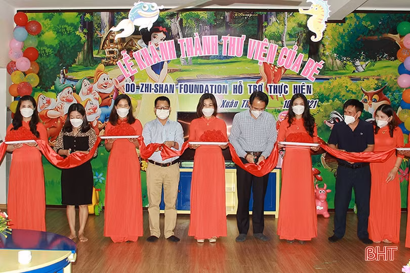 Trường mầm non đầu tiên ở Nghi Xuân có thư viện đồ chơi