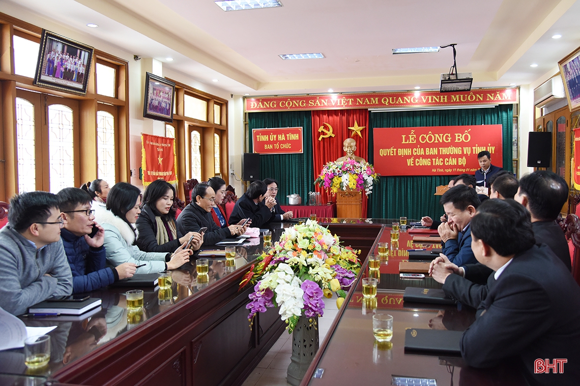 Công bố quyết định bổ nhiệm Phó Trưởng ban Tổ chức Tỉnh ủy Hà Tĩnh