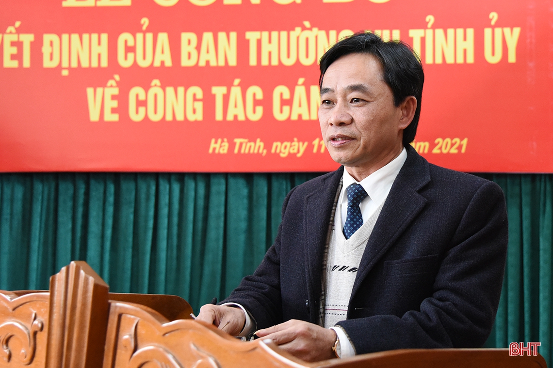 Công bố quyết định bổ nhiệm Phó Trưởng ban Tổ chức Tỉnh ủy Hà Tĩnh