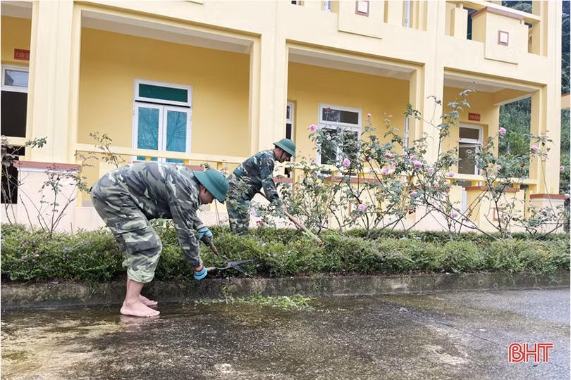 Những mái nhà chung chính quy, sạch đẹp nơi biên cương Hà Tĩnh