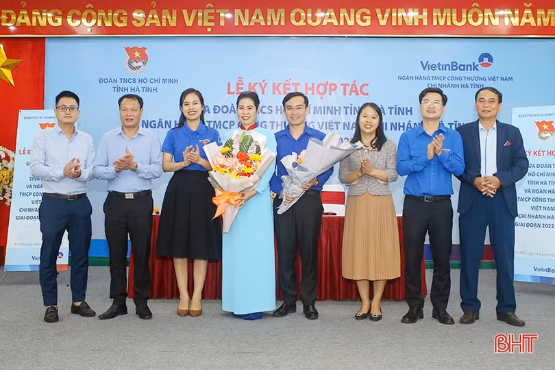 Tỉnh đoàn, Vietinbank Hà Tĩnh ký kết thỏa thuận hợp tác