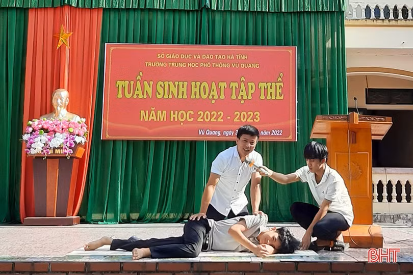 Học sinh phổ thông Hà Tĩnh hào hứng với hoạt động ngoại khóa đầu năm học