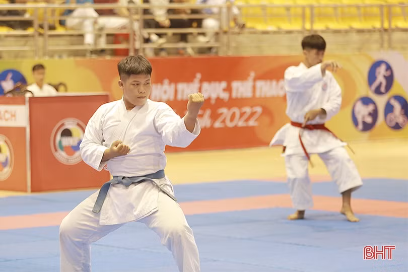 Kịch tính các trận đấu Karate tại Đại hội TDTT Hà Tĩnh
