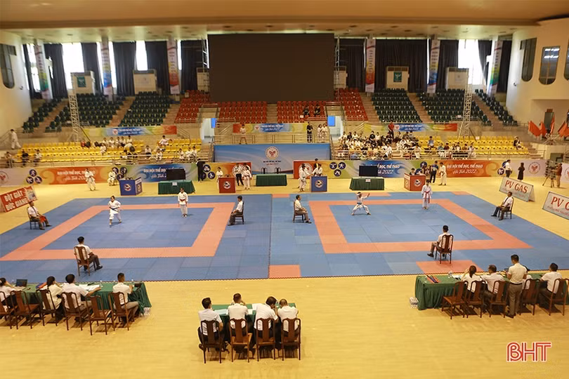 Kịch tính các trận đấu Karate tại Đại hội TDTT Hà Tĩnh