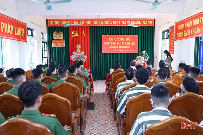 Đặc xá cho 34 phạm nhân đang thụ án tại Hà Tĩnh dịp lễ Quốc khánh 2/9