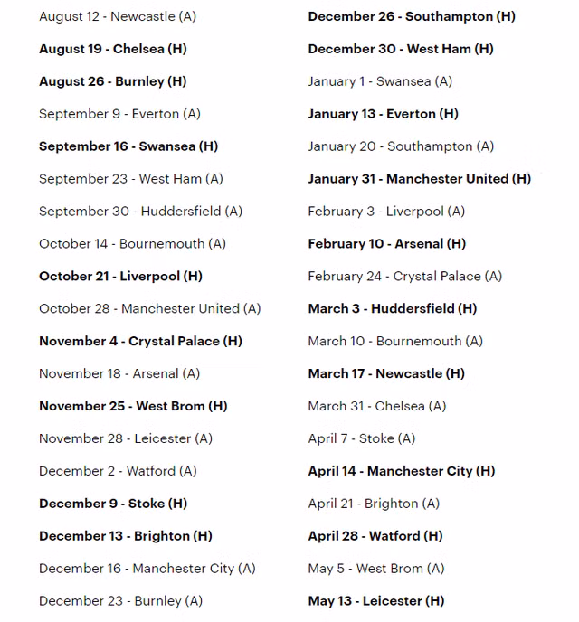 lich thi dau premier league 2017 18 mu de tho chelsea gap kho