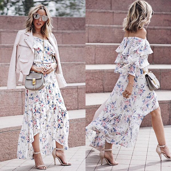 vay ao co hoa tiet ngap sac hoa mua he