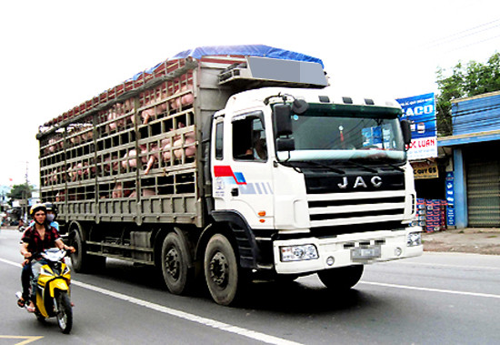 nhieu xe tai cho lon ngoai tinh vuot tram vao ha tinh tieu thu