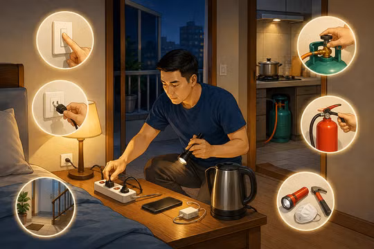 Kiểm tra an toàn trước khi ngủ - thói quen nhỏ, hiệu quả lớn trong phòng cháy
