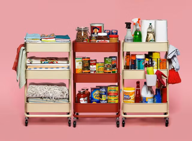 bi kip sap xep can bep gon gang ma khong can cabinet chua do