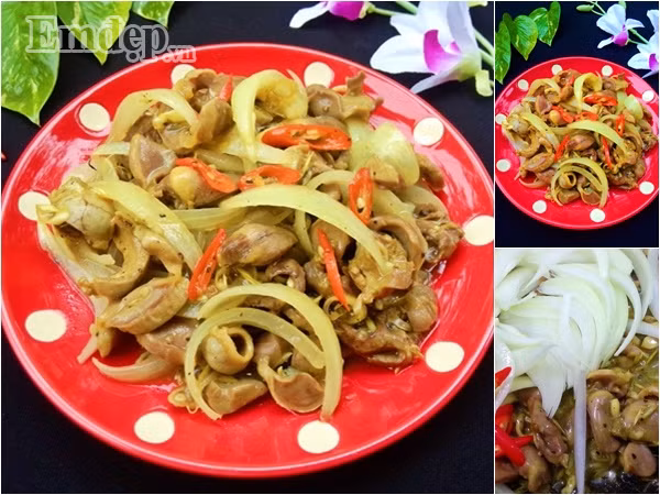 troi mua lanh trua nay me che bien mon long ga xao sa ot cay ngon mieng