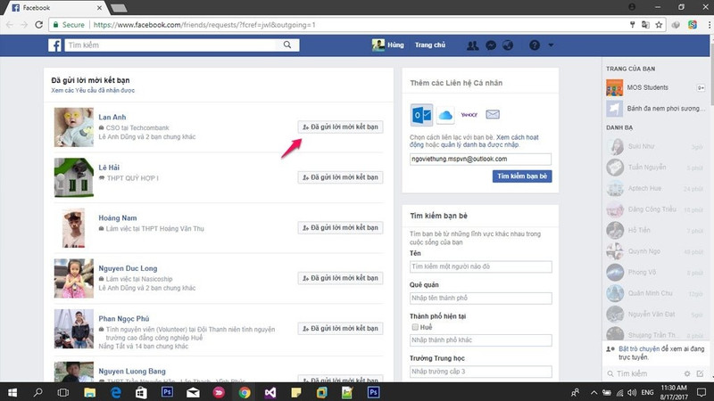 huong dan dong loat rut lai loi moi ket ban da gui di tren facebook