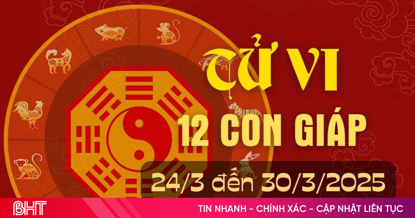 Tử vi tuần mới từ ngày 24/3 - 30/3/2025 của 12 con giáp