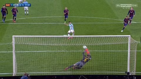Aguero chắc chắn sẽ hối tiếc rất nhiều khi nhớ về tình huống này