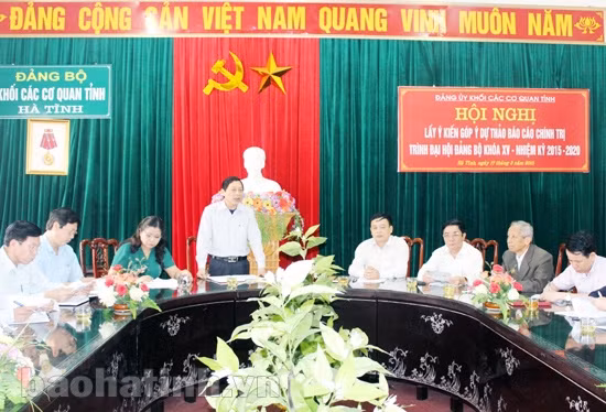 Báo cáo chính trị của Đảng uỷ khối CCQT cần sâu và cụ thể hơn ảnh 1