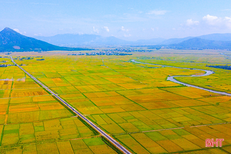 Huyện Kỳ Anh đã có 18 vùng của 9 xã với tổng diện tích gần 890 ha thực hiện chuyển đổi ruộng đất, dồn điền đổi thửa. DJI_0345.jpg