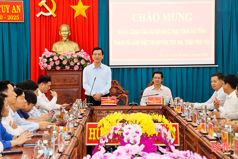Bí thư Huyện ủy Đức Thọ Nguyễn Thành Đồng phát biểu tại làm việc. 5.jpg