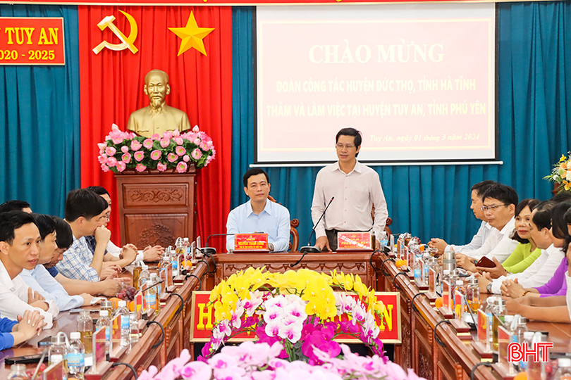Bí thư Huyện ủy Tuy An Phạm Văn Bảy phát biểu tại buổi làm việc. 6.jpg
