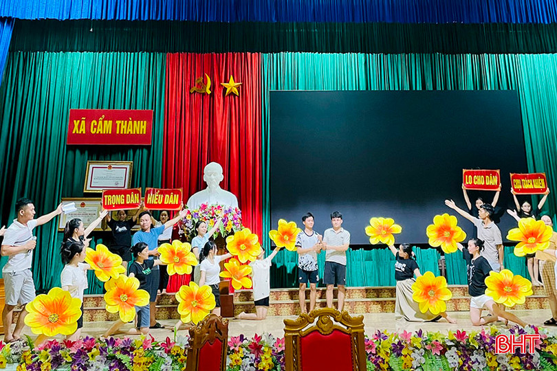 Đội thi Cẩm Thành đang tích cực tập luyện, sẵn sàng vòng chung kết cấp huyện. anh 1s5.jpg