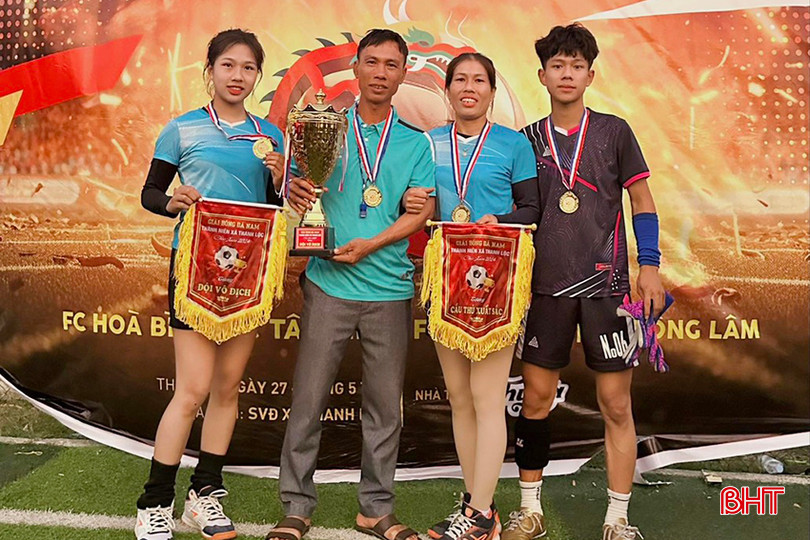 Gia đình chị Lương Thị Hòa (thôn Hòa Bình, xã Thanh Lộc) là gia đình thể thao có tiếng tại huyện Can Lộc. bgg.jpg