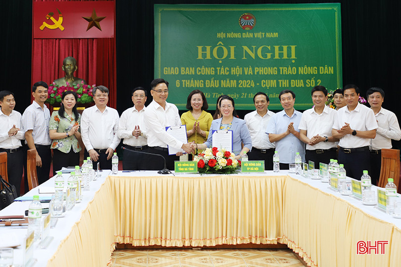 Hội Nông dân tỉnh Hà Tĩnh và Hội Nông dân TP Hà Nội ký kết chương trình phối hợp giai đoạn 2024 - 2028. IMG_2799.JPG