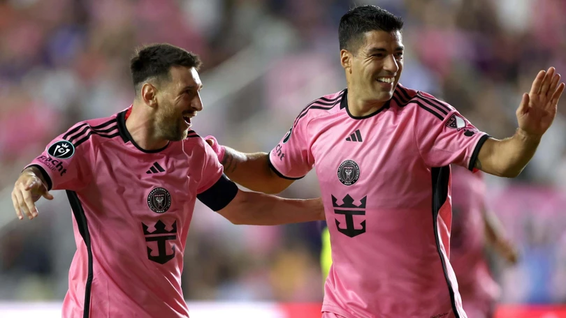 Suarez và Messi tiếp tục chơi ăn ý trên hàng công Inter Miami.