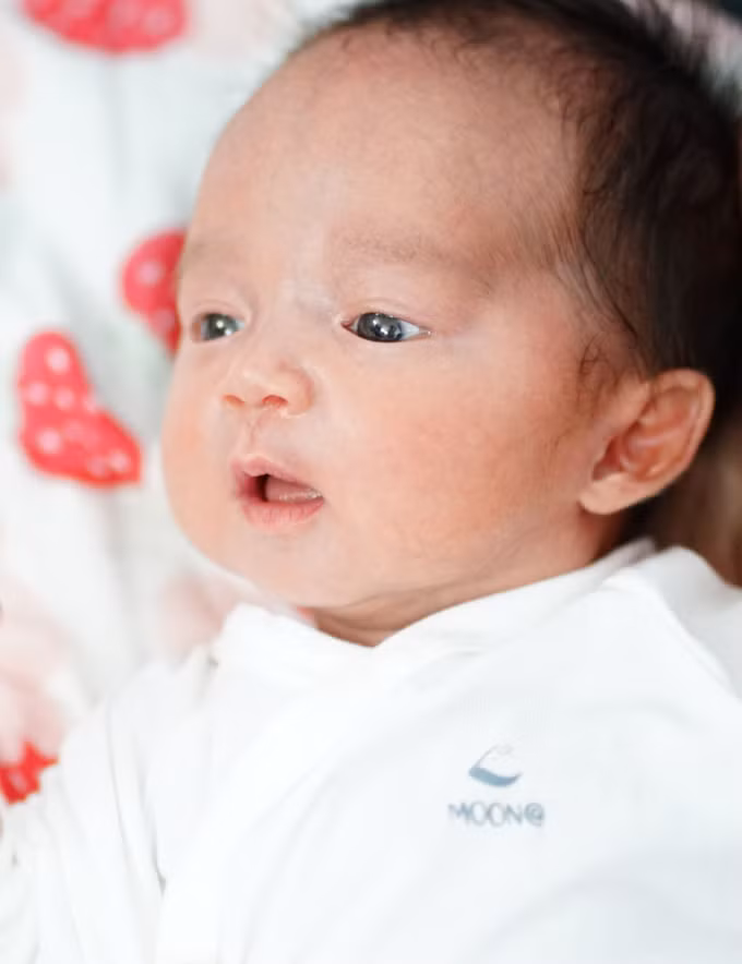 Bé An Khuê (Gạo) ở lúc mới chào đời, tháng 7/2021. Ảnh: Gia đình cung cấp