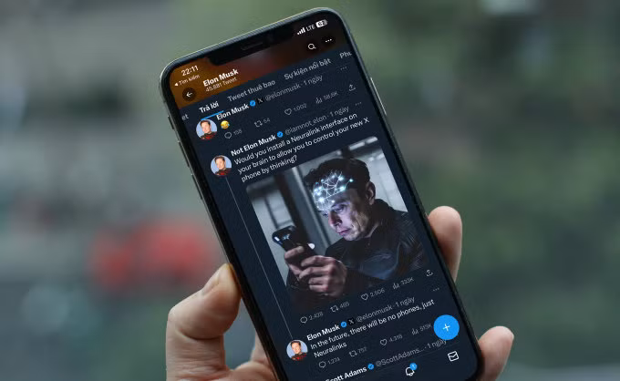 Musk trả lời người dùng X về tương lai Neuralink sẽ thay thế điện thoại. Ảnh: Khương Nha