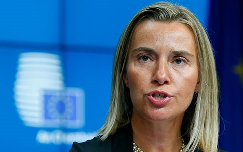 Bà Federica Mogherini, Cao ủy Liên minh châu Âu (Ảnh Reuters)