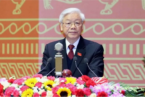 Tổng Bí thư Ban Chấp hành Trung ương khoá XI Nguyễn Phú Trọng trình bày Báo cáo chính trị. Ảnh: TTXVN Tổng Bí thư Ban Chấp hành Trung ương khoá XI Nguyễn Phú Trọng trình bày Báo cáo chính trị. Ảnh: TTXVN