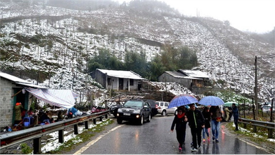 Có thể xuất hiện mưa tuyết và băng giá ở vùng núi cao