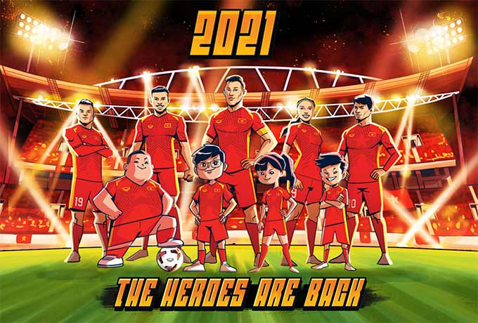 Lãnh đạo VFF cùng tuyển thủ Việt Nam chúc tết người hâm mộ