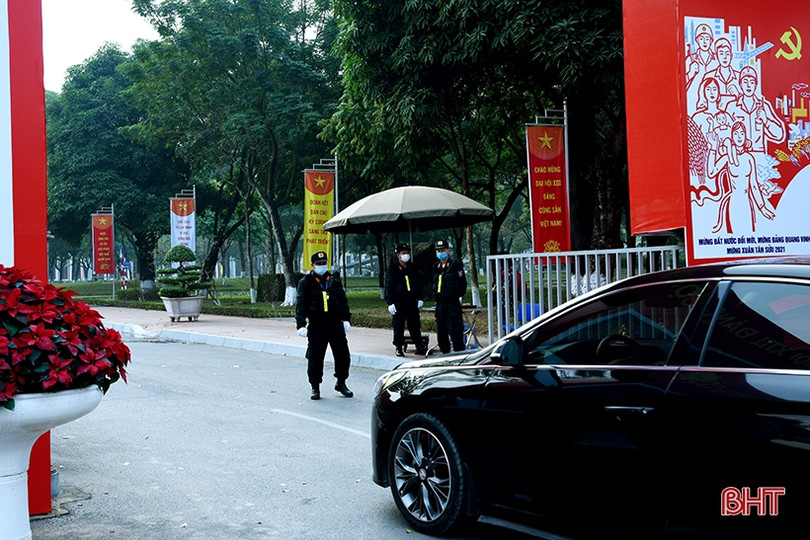 Trung tâm Hội nghị Quốc gia trước ngày khai mạc Đại hội đại biểu toàn quốc lần thứ XIII của Đảng