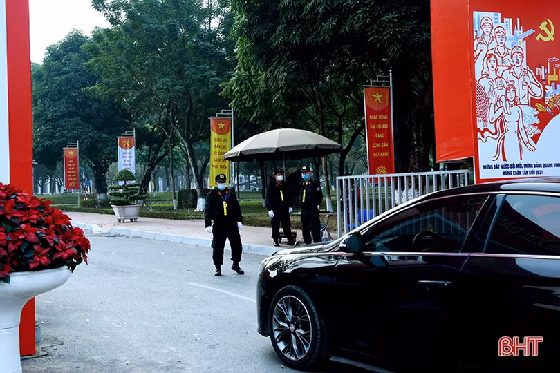 Trung tâm Hội nghị Quốc gia trước ngày khai mạc Đại hội đại biểu toàn quốc lần thứ XIII của Đảng