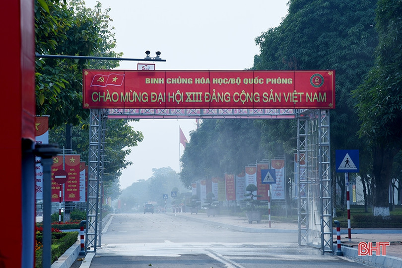 Trung tâm Hội nghị Quốc gia trước ngày khai mạc Đại hội đại biểu toàn quốc lần thứ XIII của Đảng