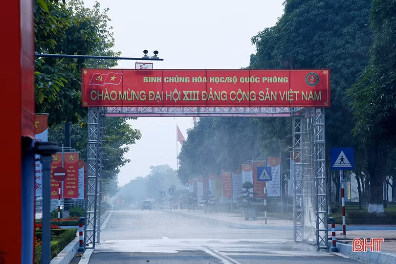 Trung tâm Hội nghị Quốc gia trước ngày khai mạc Đại hội đại biểu toàn quốc lần thứ XIII của Đảng