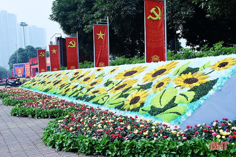 Trung tâm Hội nghị Quốc gia trước ngày khai mạc Đại hội đại biểu toàn quốc lần thứ XIII của Đảng