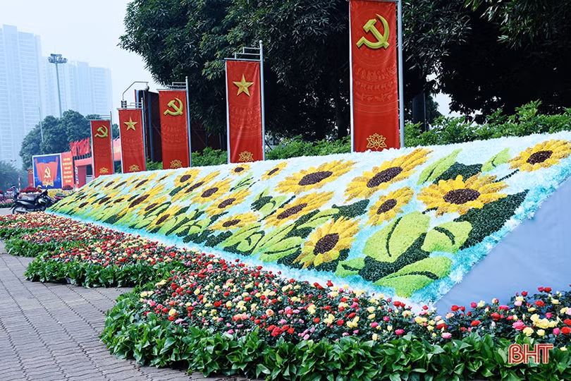 Trung tâm Hội nghị Quốc gia trước ngày khai mạc Đại hội đại biểu toàn quốc lần thứ XIII của Đảng